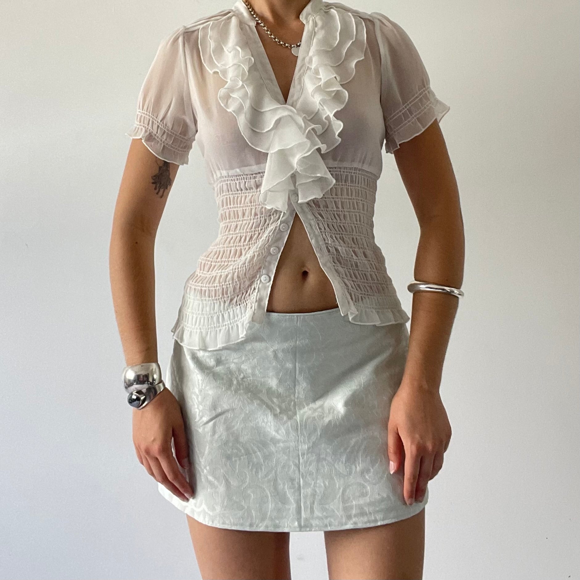 Valleygirl Ruched Babydoll Top | 8-10