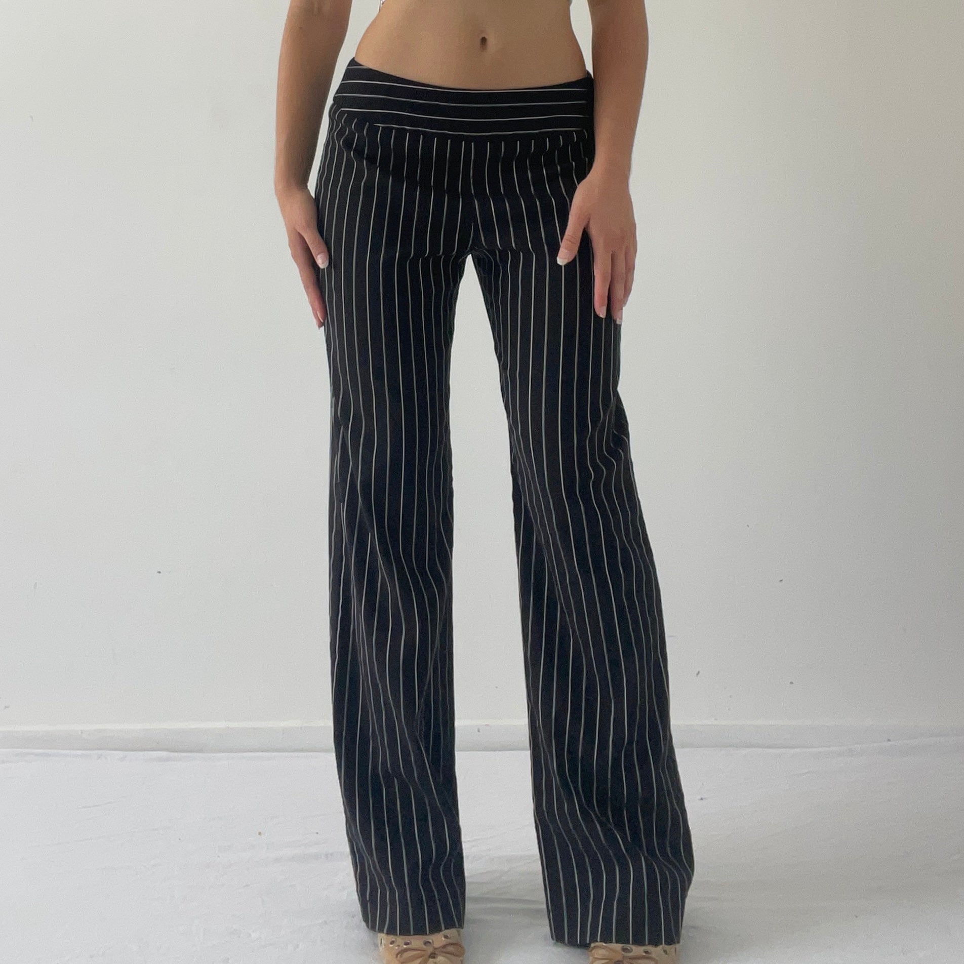Ruby Red Pinstripe Pants | 8-10