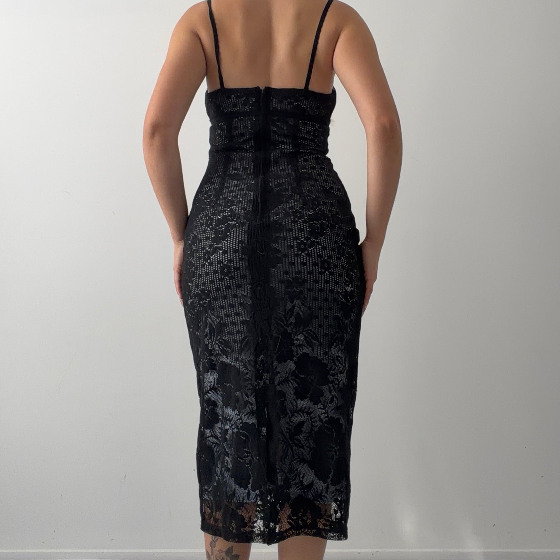 Tightrope Lace Midi Dress | Made in AU | S