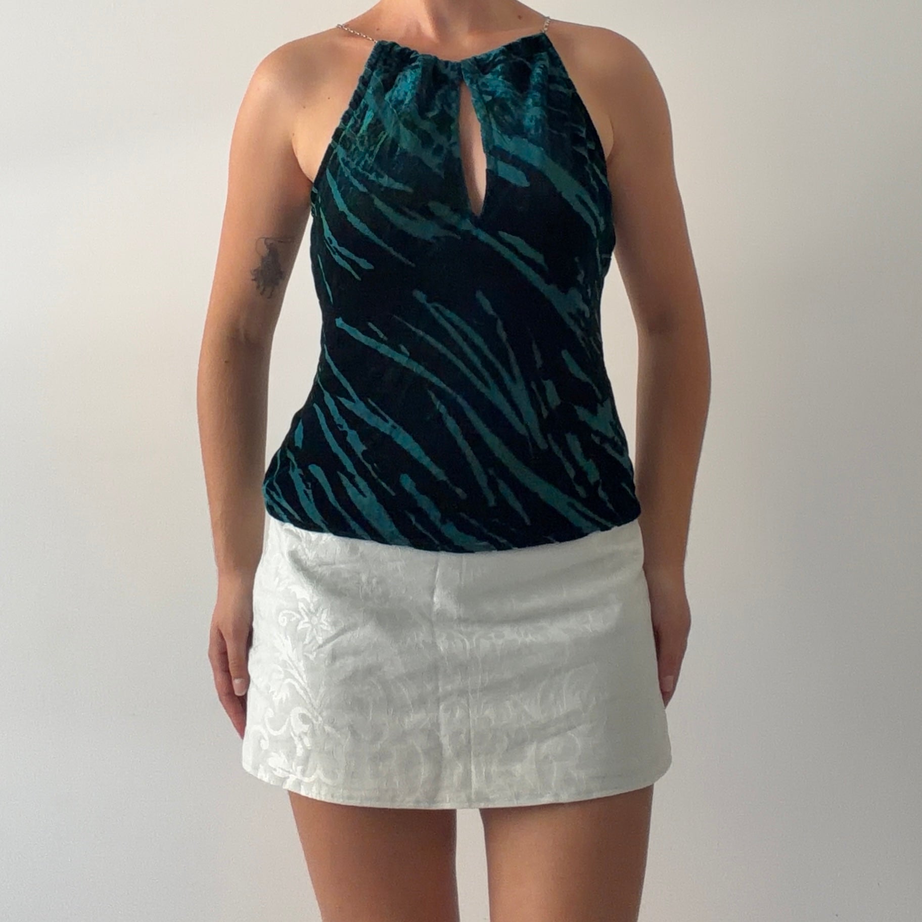 Velvet Burnout Cutout Top | Made in AU | 8-10