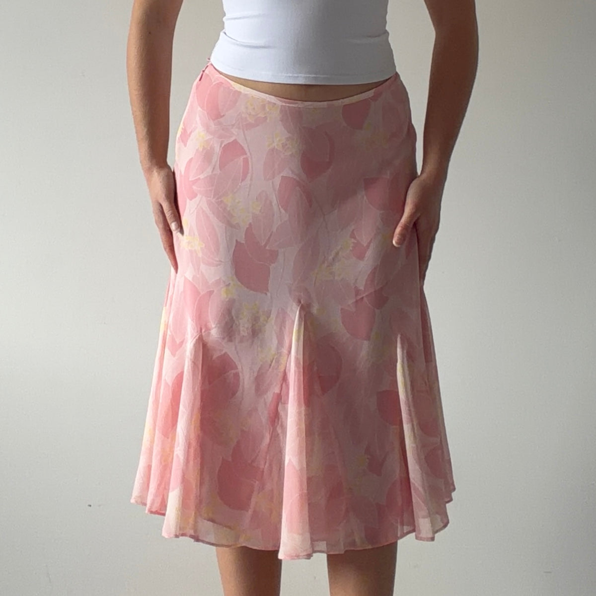 Jones Wear Floral Midi Skirt | XS