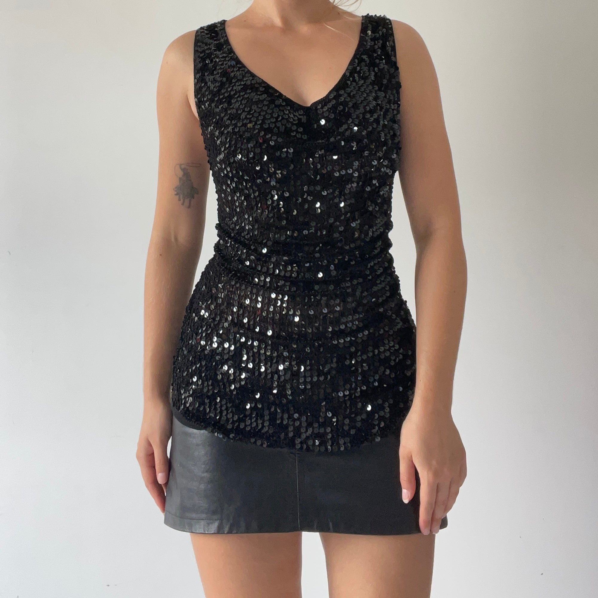 Max Crochet Sequin Top | L