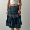 Two Tone Pleated Midi Skirt | 6-10