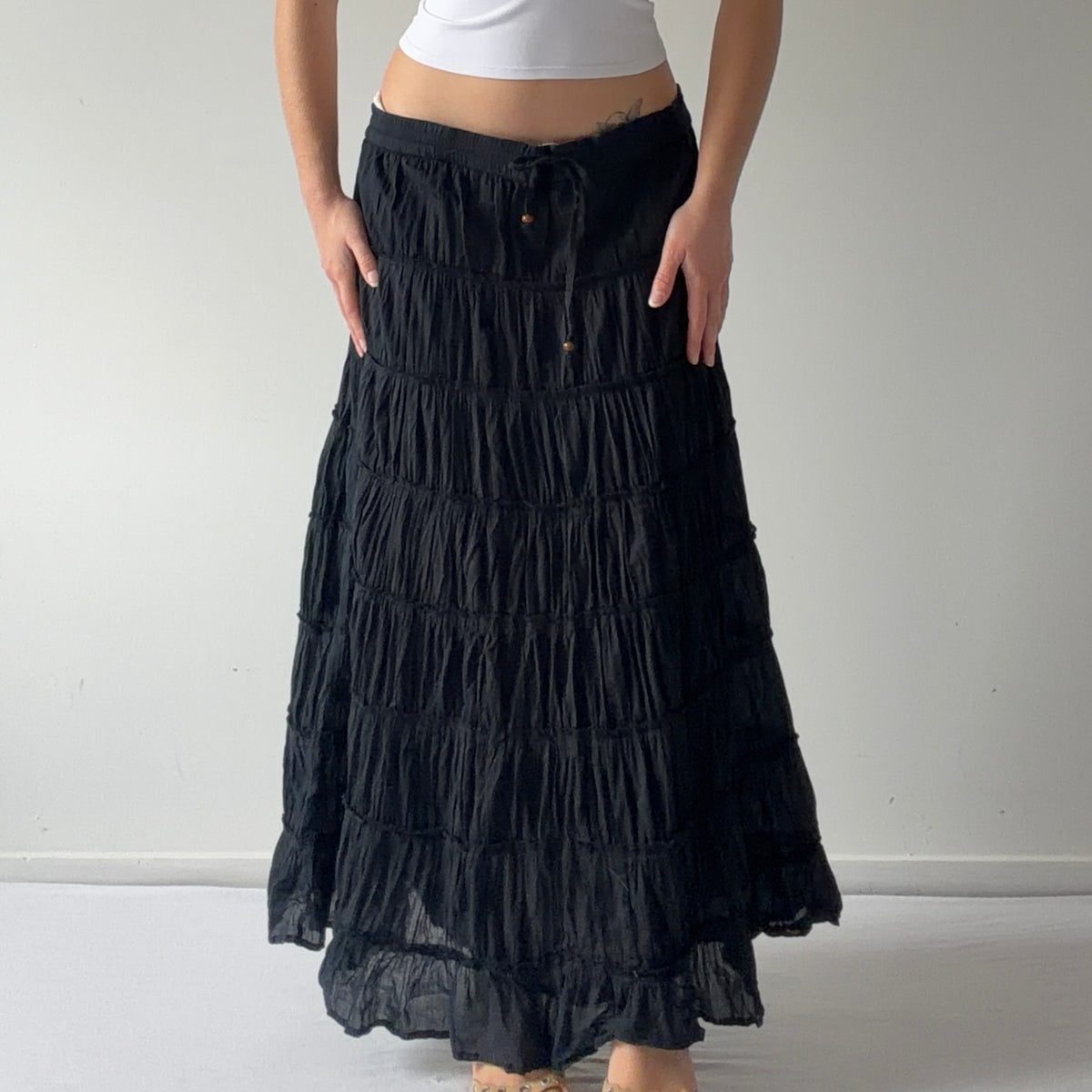 Norm Thompson Tiered Skirt | S-M