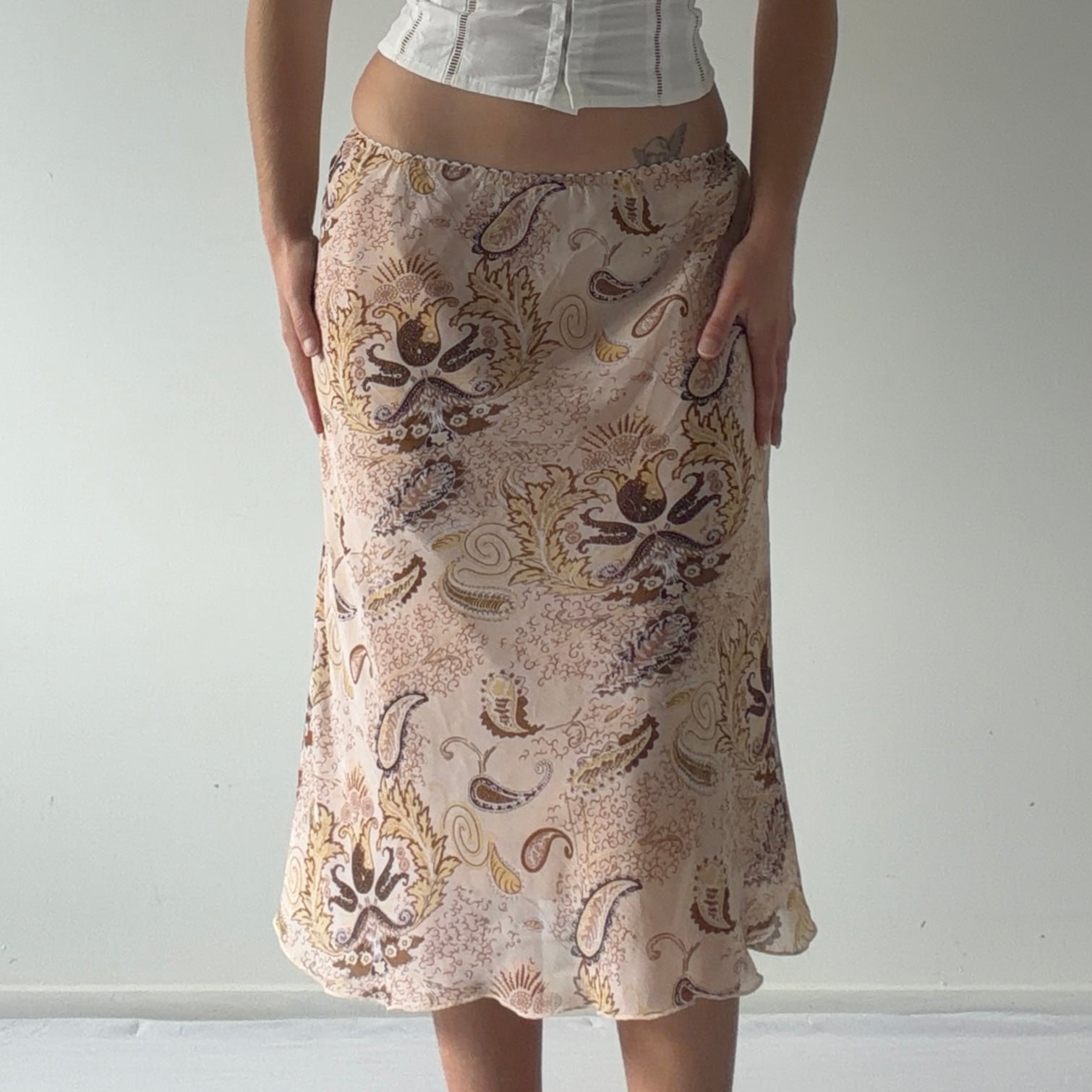 Floral Paisley Midi Skirt | M