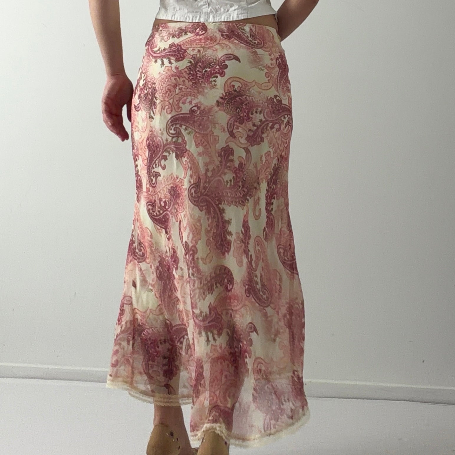 Fashion Bug Paisley Midi Skirt | L