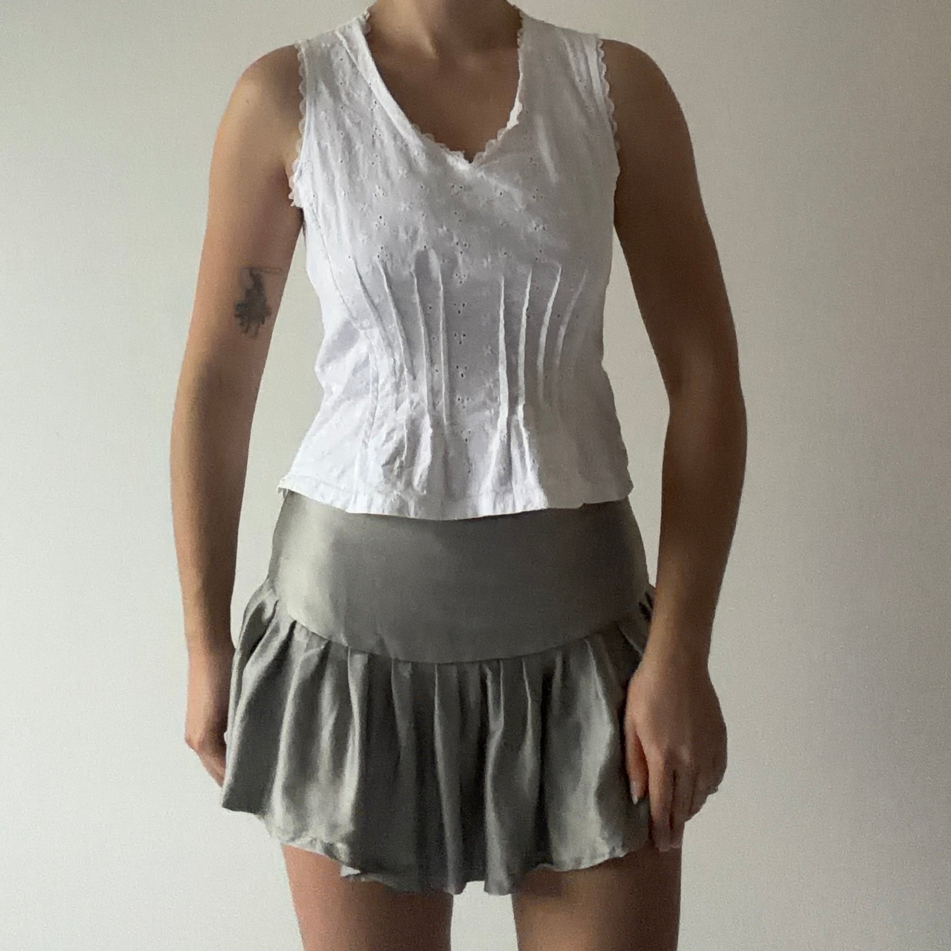 Powerline Embroidered Cami Prairie Top | S