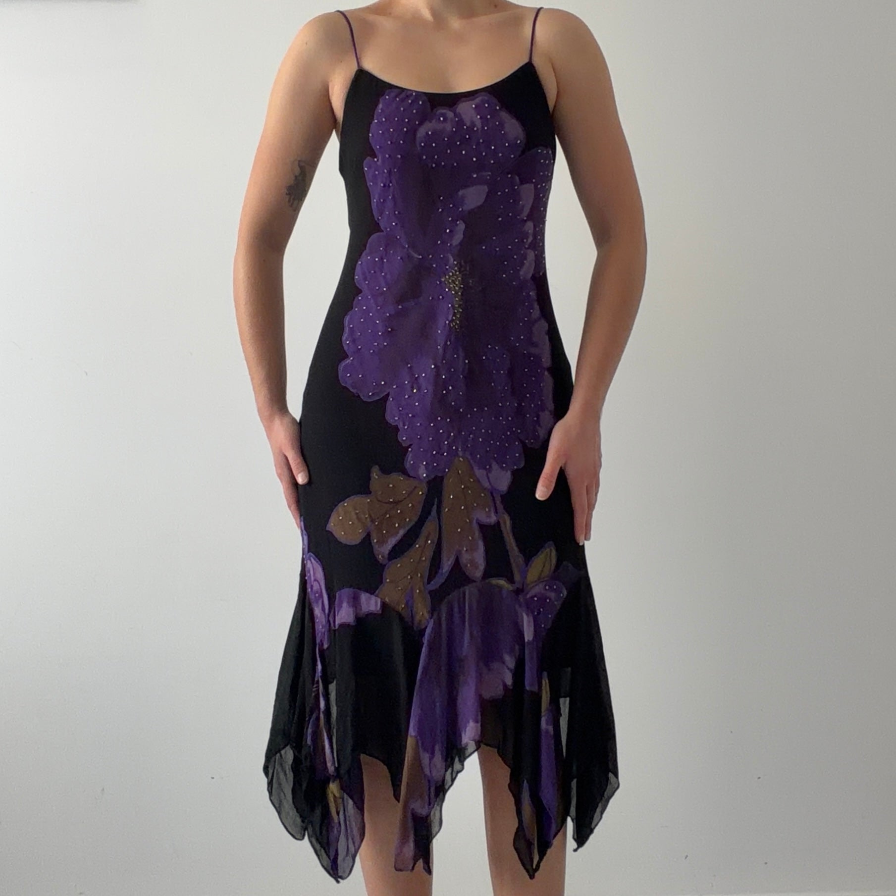 Eva Blue Beaded Midi Dress | M