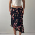 Fashion Bug Floral Asymmetric Skirt | M