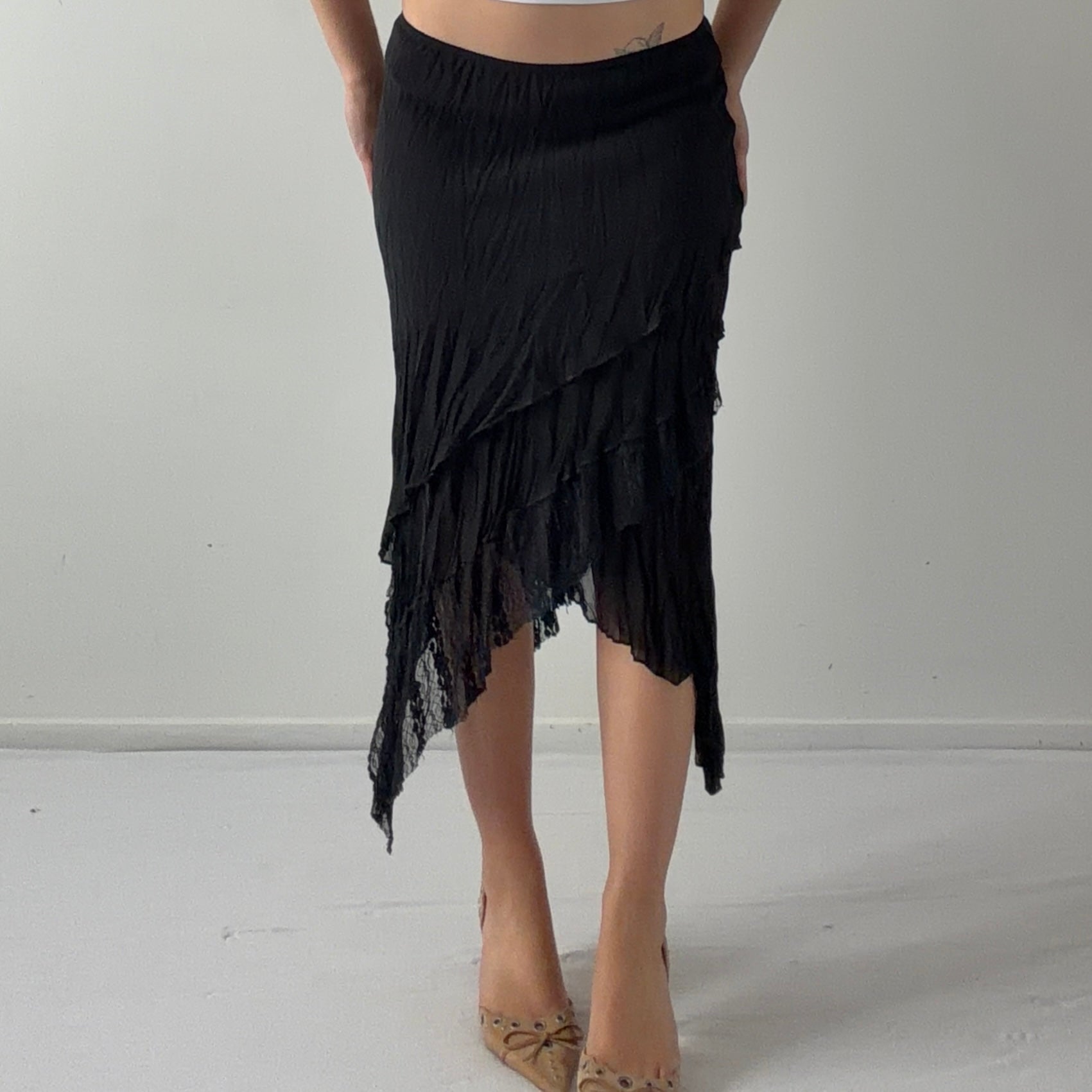 Mexx Layered Asymmetric Midi Skirt | S