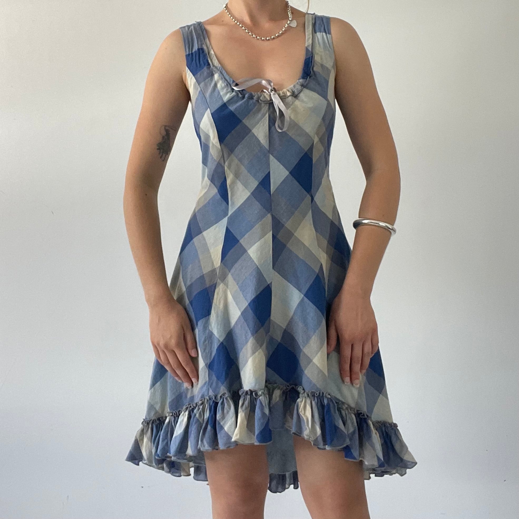 Annah Stretton Gingham Midi Dress | 8-10