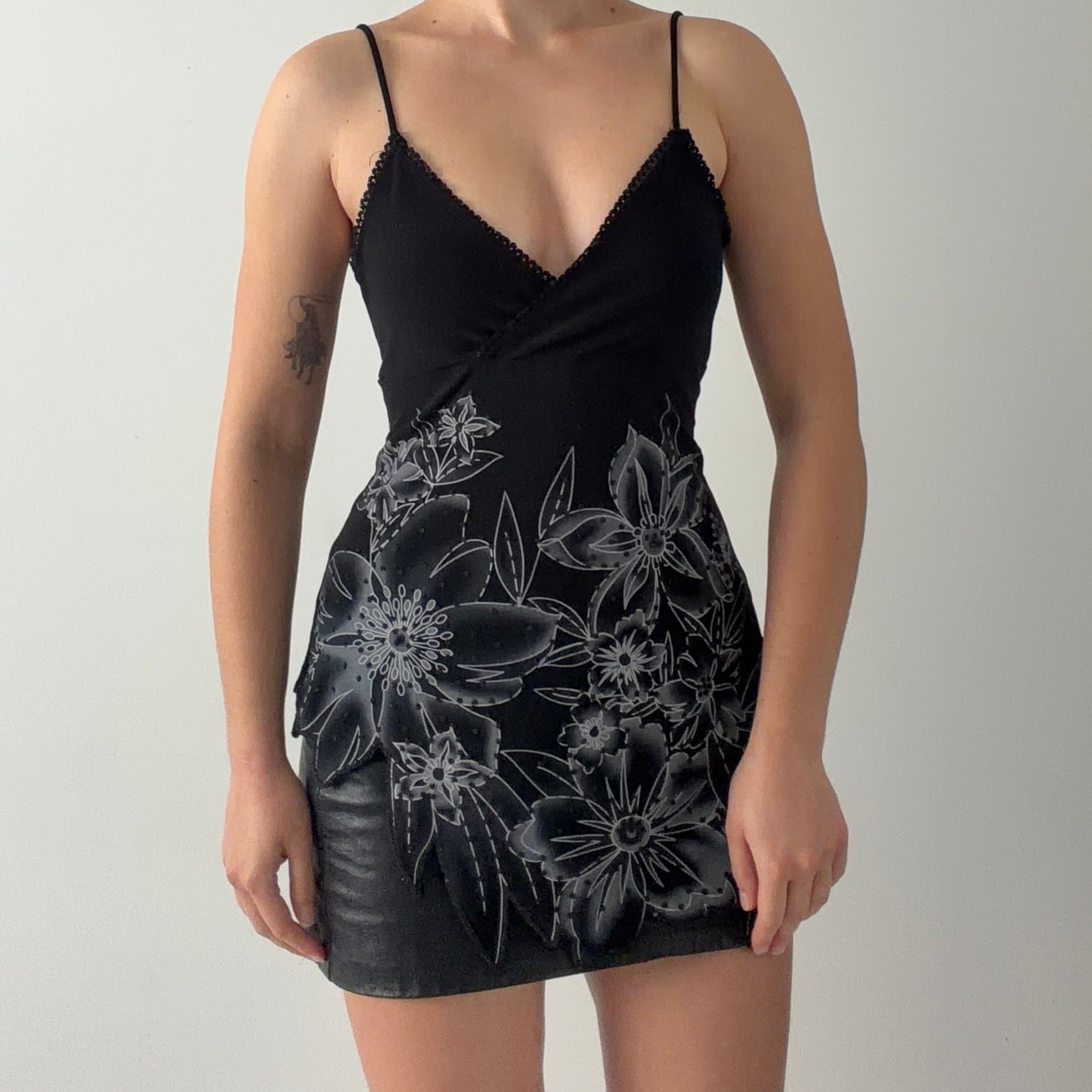 New Moine Asymmetric Beaded Top | Made in USA | 10-12