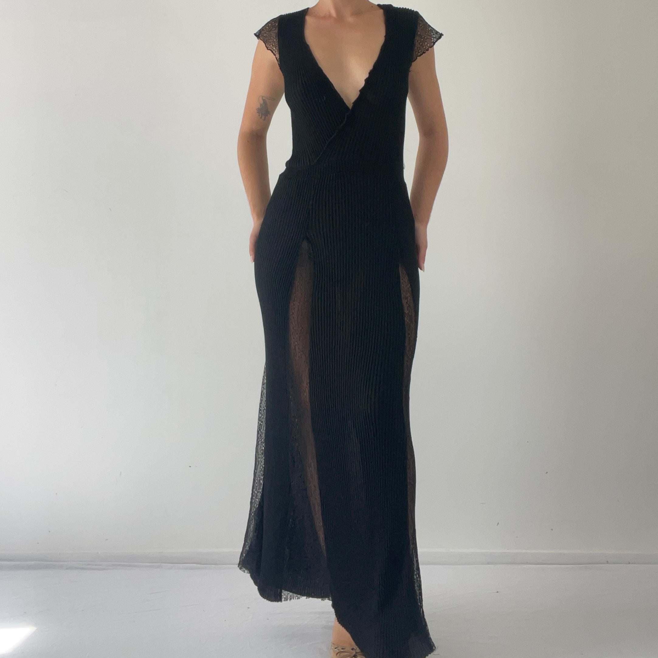 00s Zara Maxi Knit Dress | S