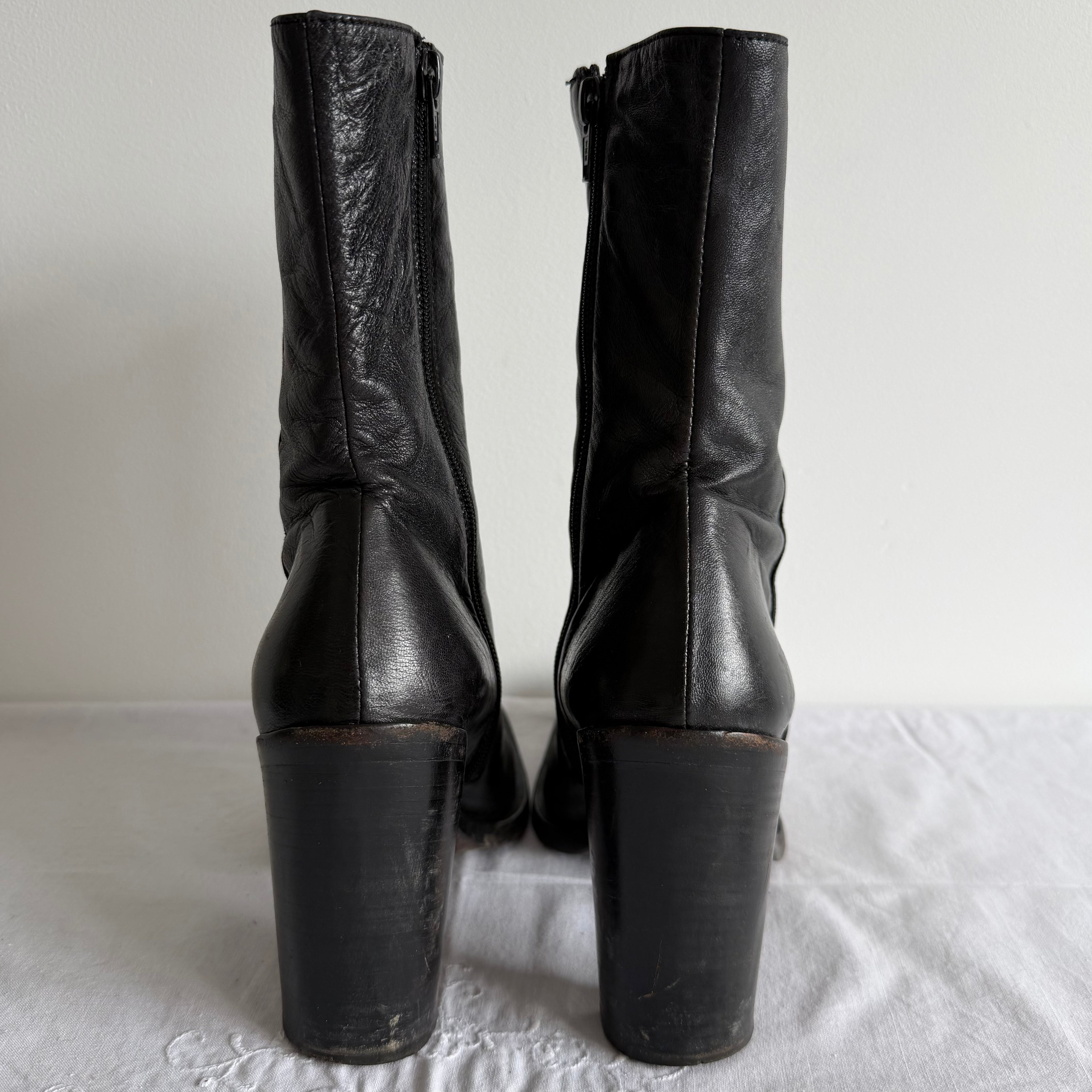 7R Italian Mid Calf Boots | EU 37 / US 6.5 / UK 4
