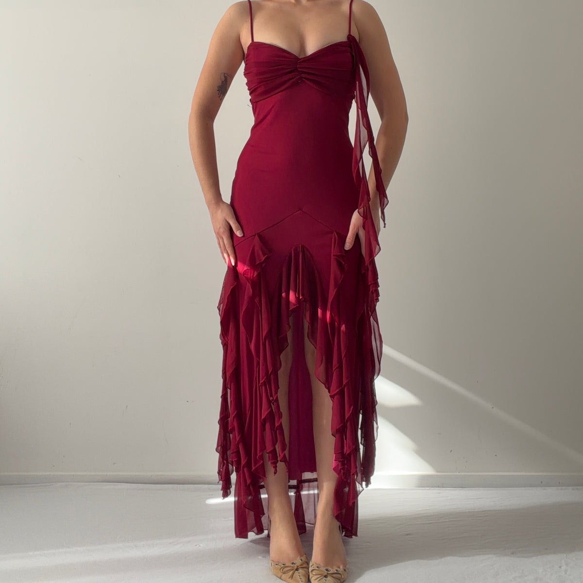 Jodi Kristopher Ruffle Dress | M