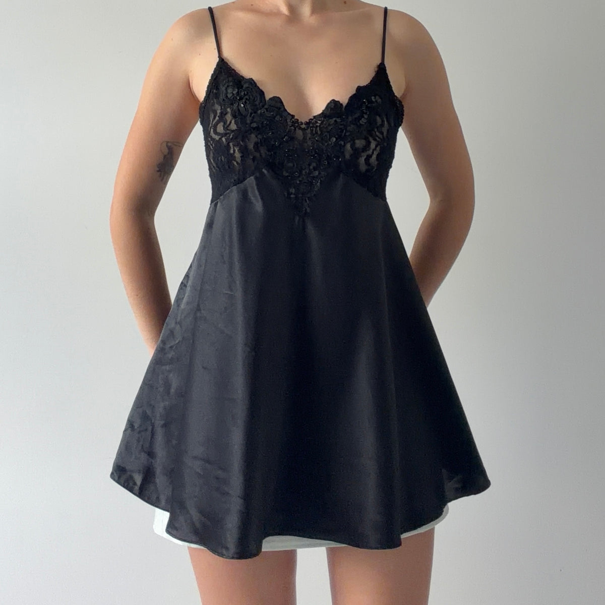 Cinema Etoile Lace Satin Slip | L