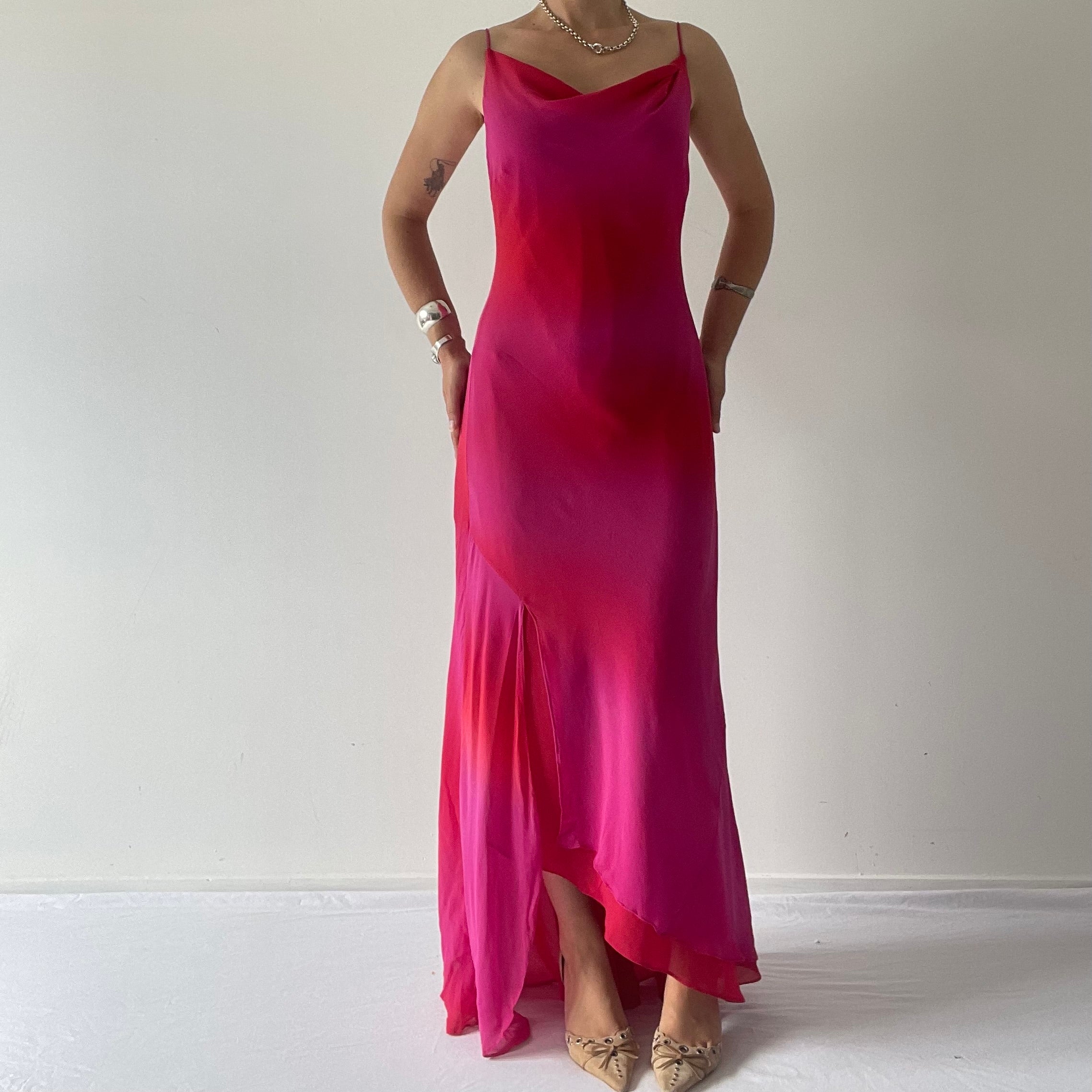 Monsoon Silk Bias Cut Slip Dress | 10-12