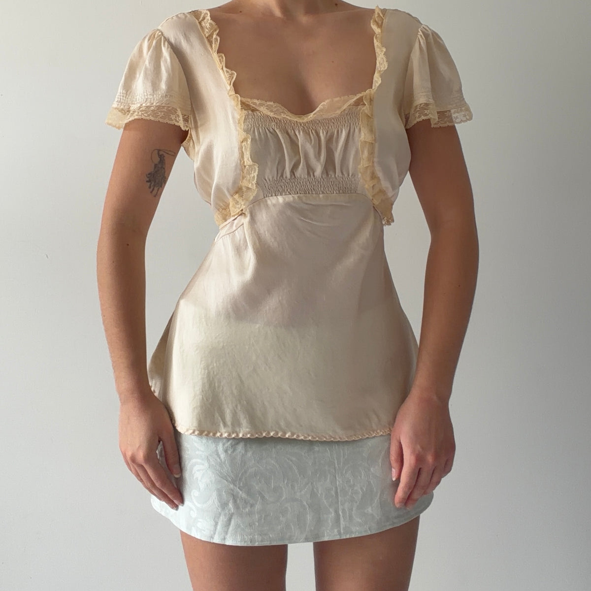 Free People Silk Prairie Top | M