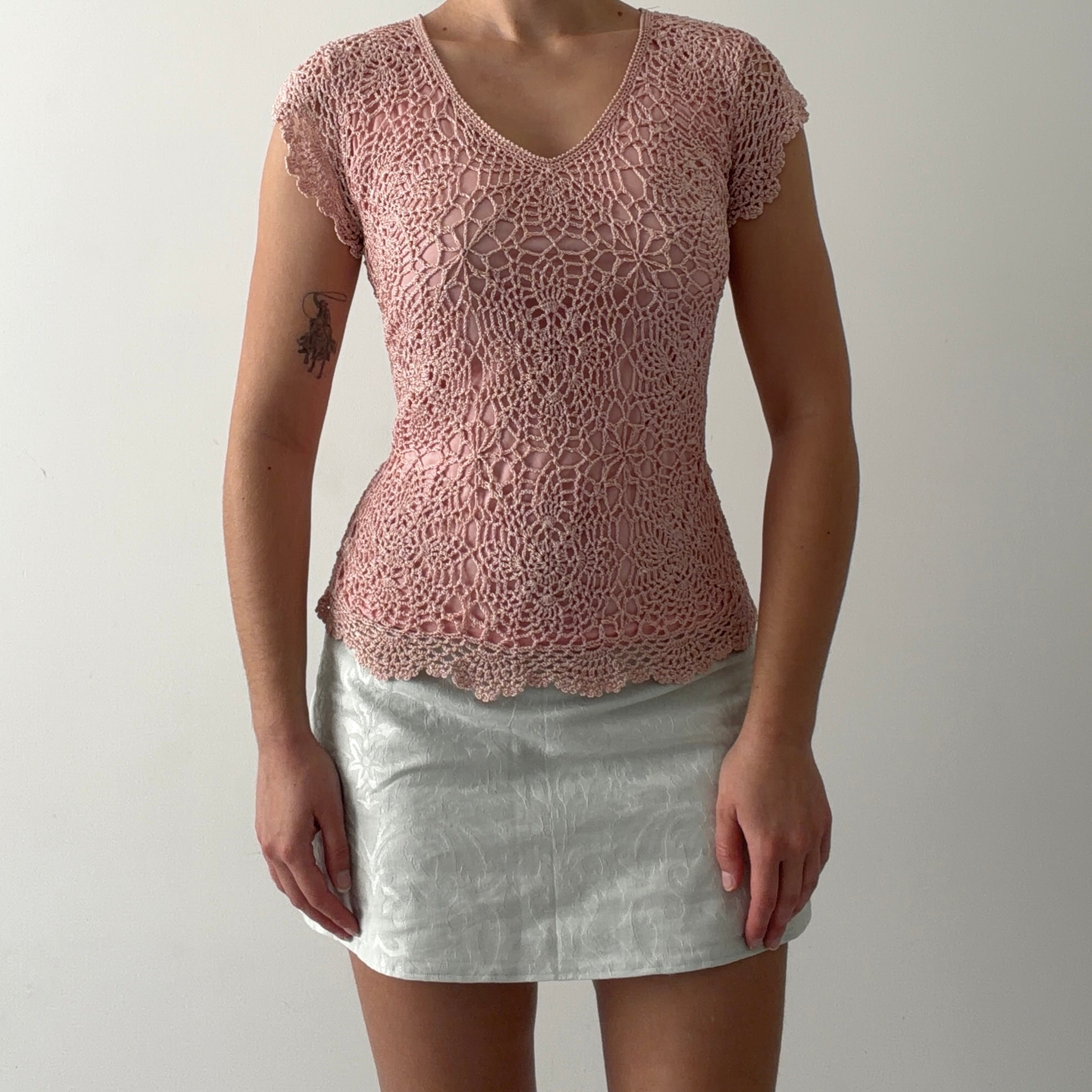 00s Crochet Top | M