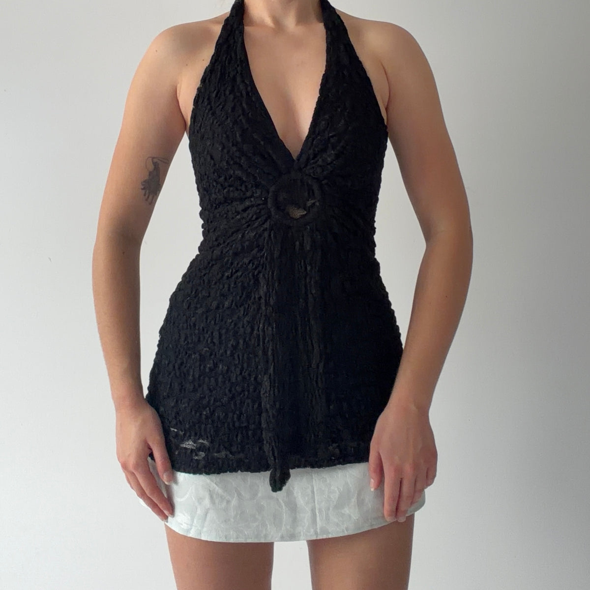 Bisou Bisou Lace Halter Top | M