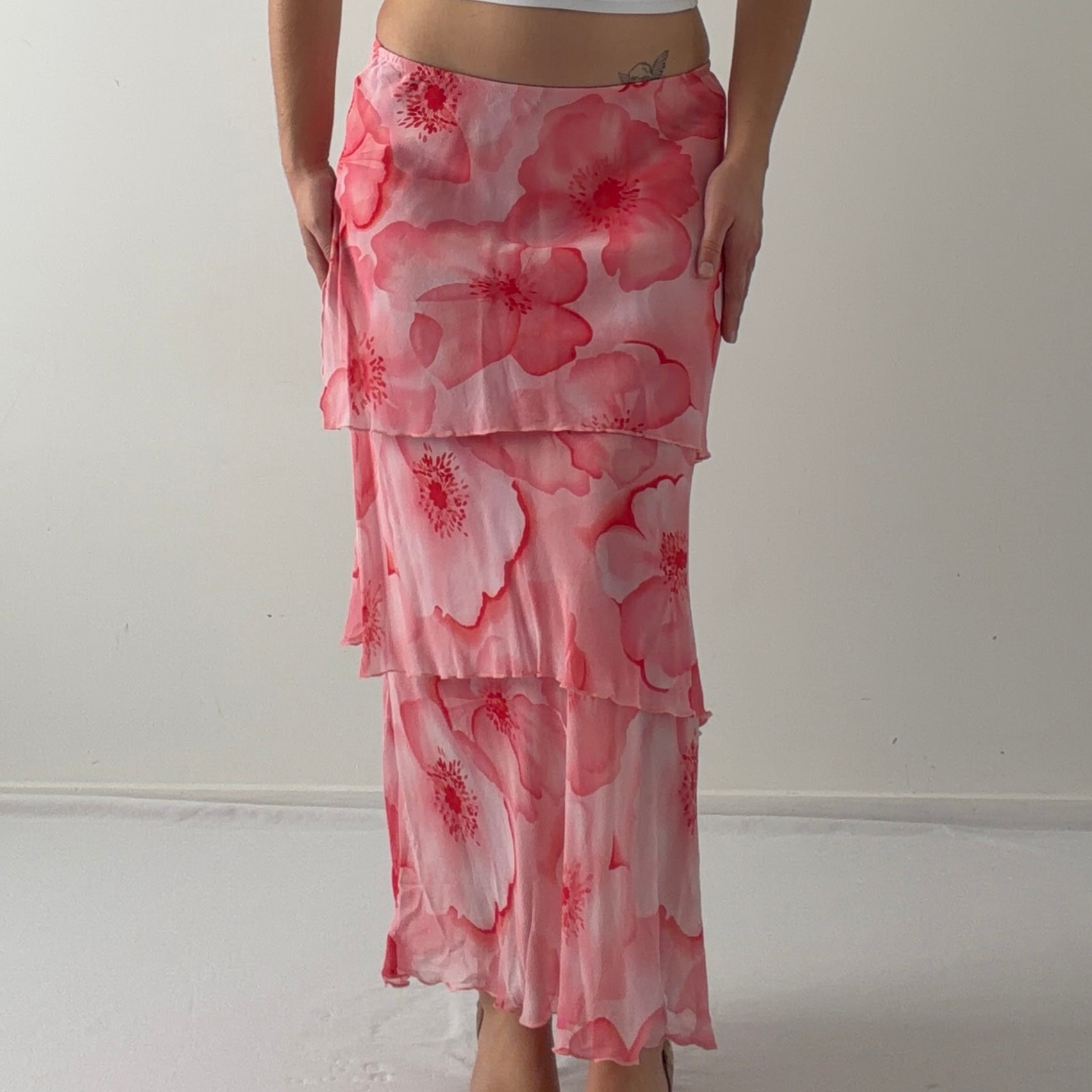 Chelsea & Violet Silk Tiered Skirt | 6-8