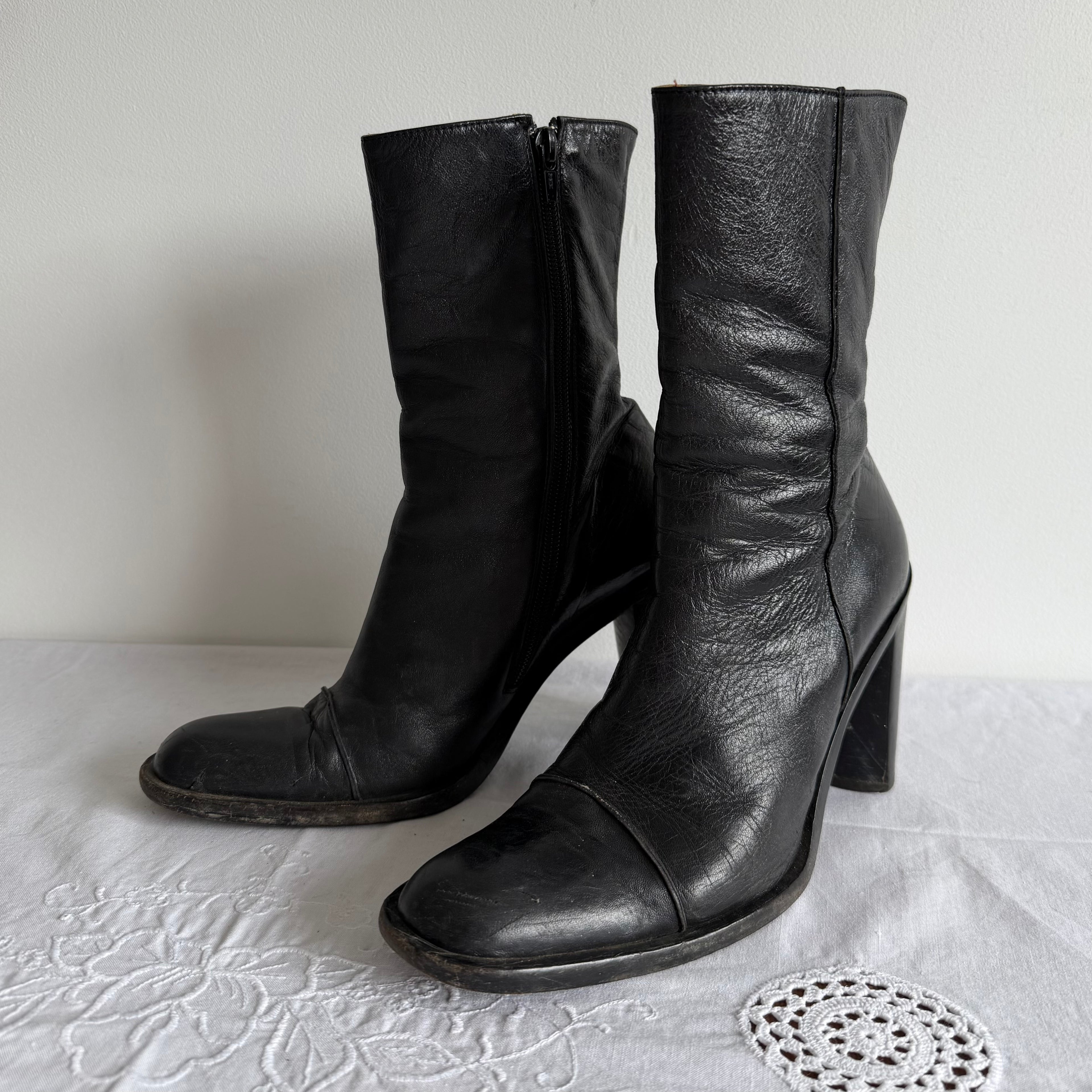 7R Italian Mid Calf Boots | EU 37 / US 6.5 / UK 4