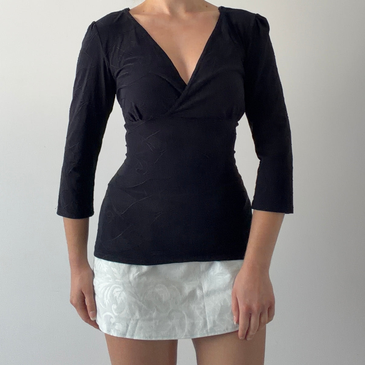 Wrapper 3/4 Sleeve Top | M-L