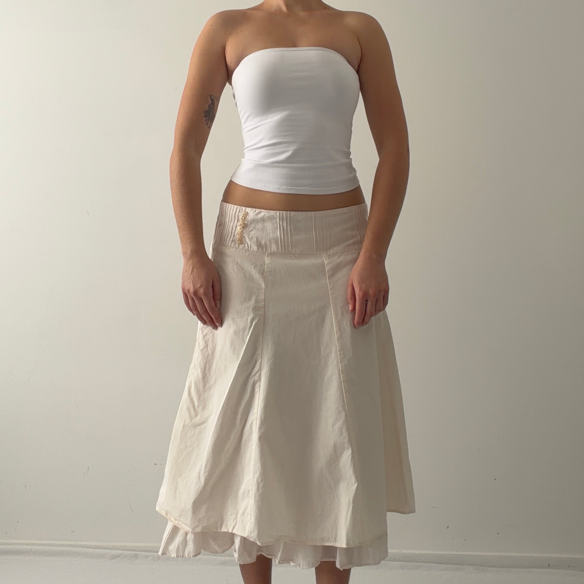 Camaieu Cotton Midi Skirt | 8-12