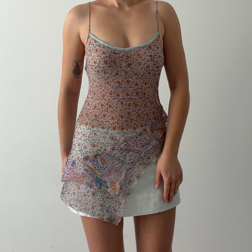 Silk Ruffle Cami | 8-10