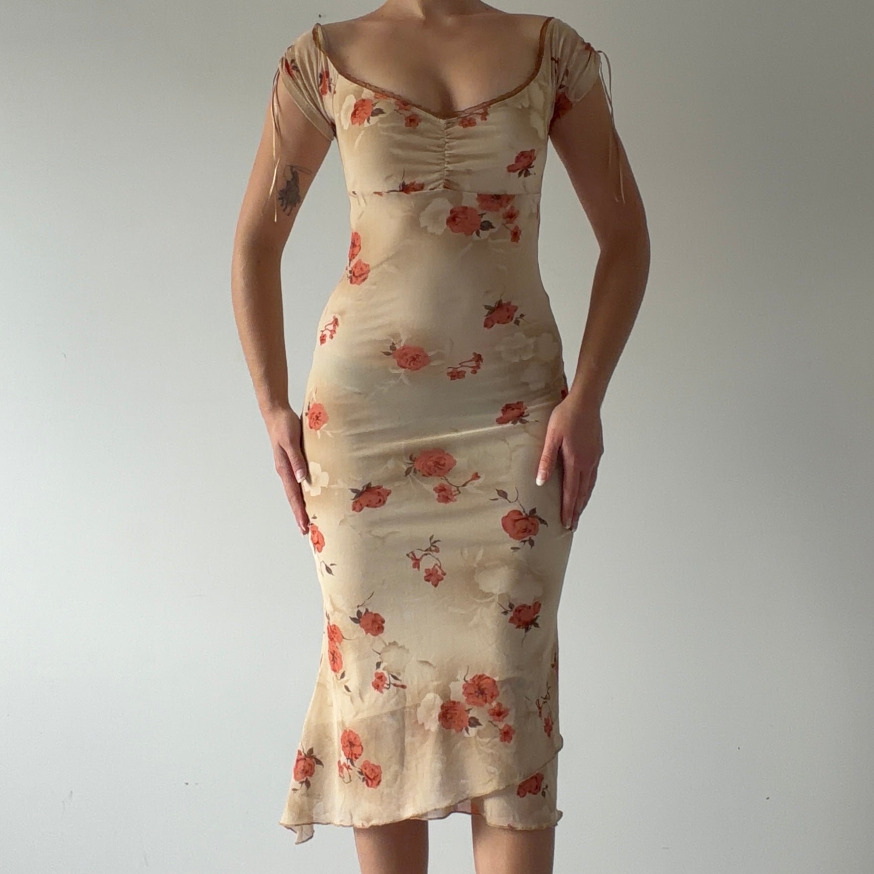 Inexplicable Milkmaid Midi Dress | XS