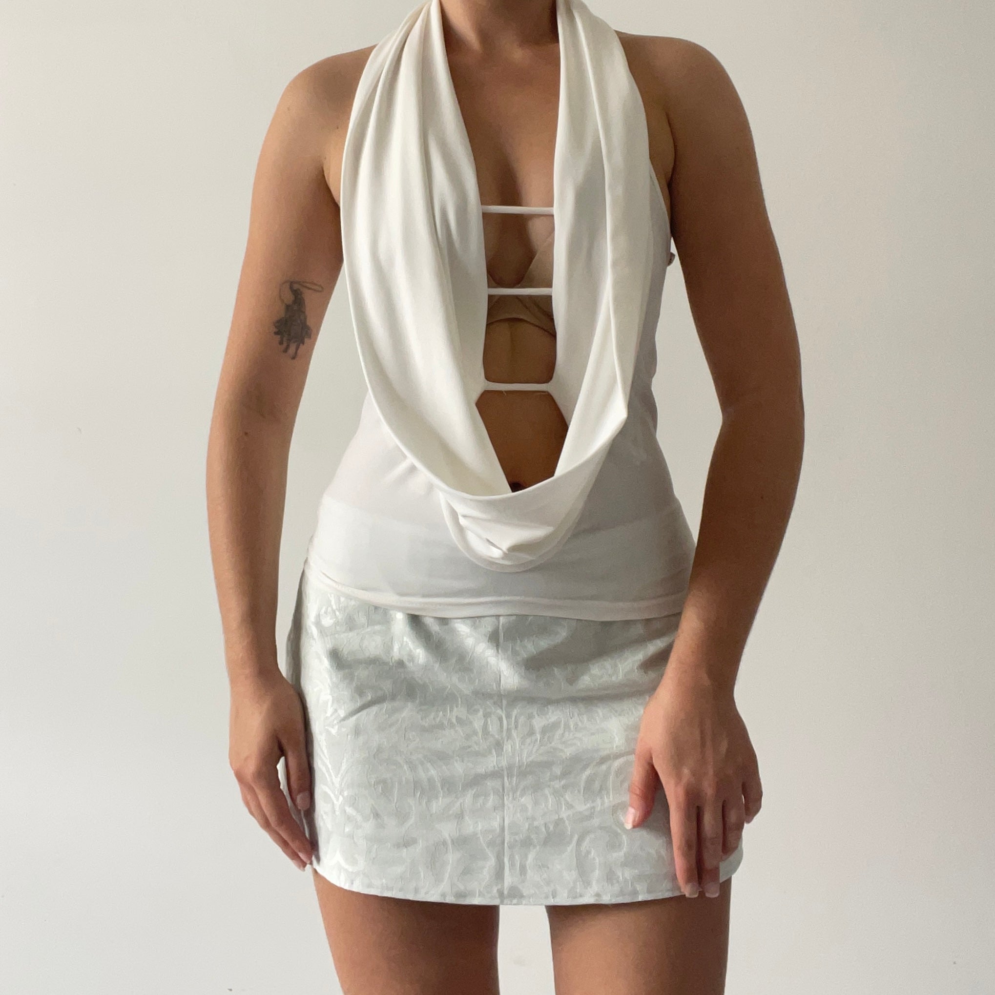 Principals Plunging Halter Top | Made in NZ | 6-8