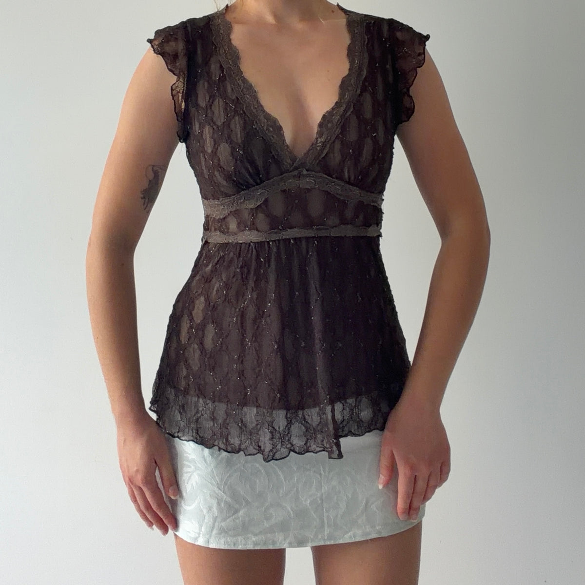 6 Degrees Lace Babydoll Top | S
