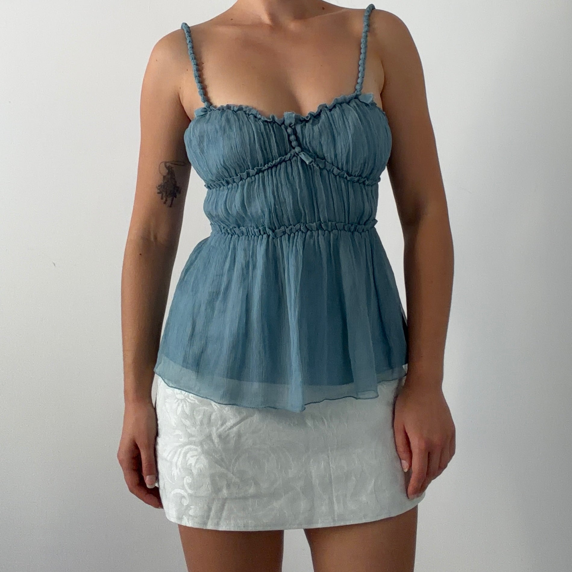 Max Studio Silk Babydoll Top | 6-8