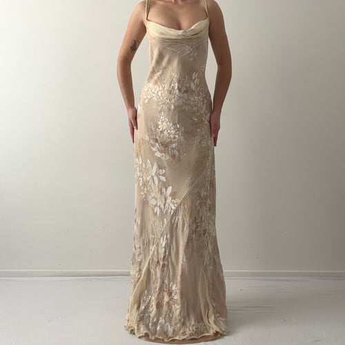 Monsoon Silk Burnout Maxi Dress | XL