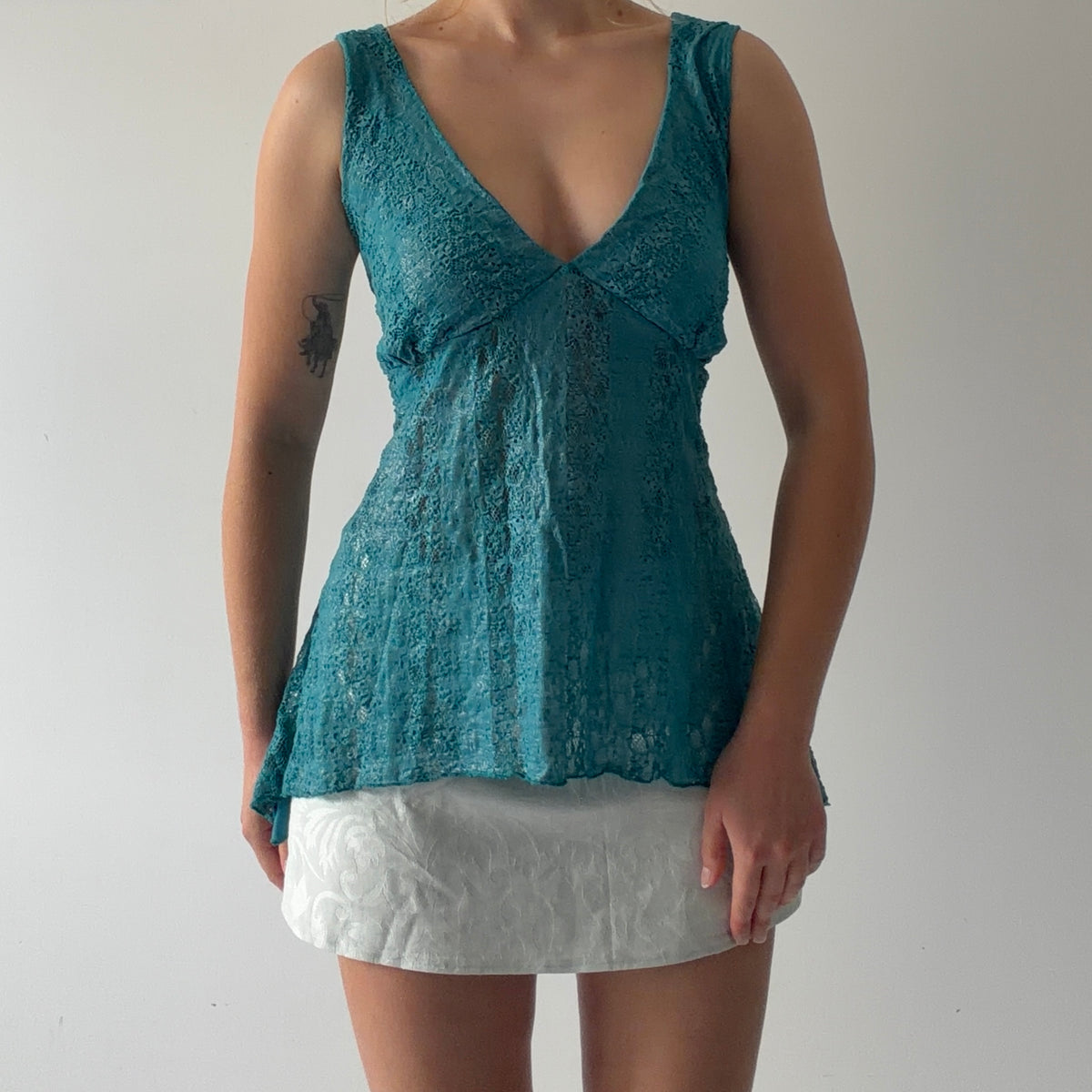 MKM Asymmetric Lace Top | XL