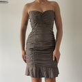 Kookai Strapless Ruched Mini Dress | 6-8