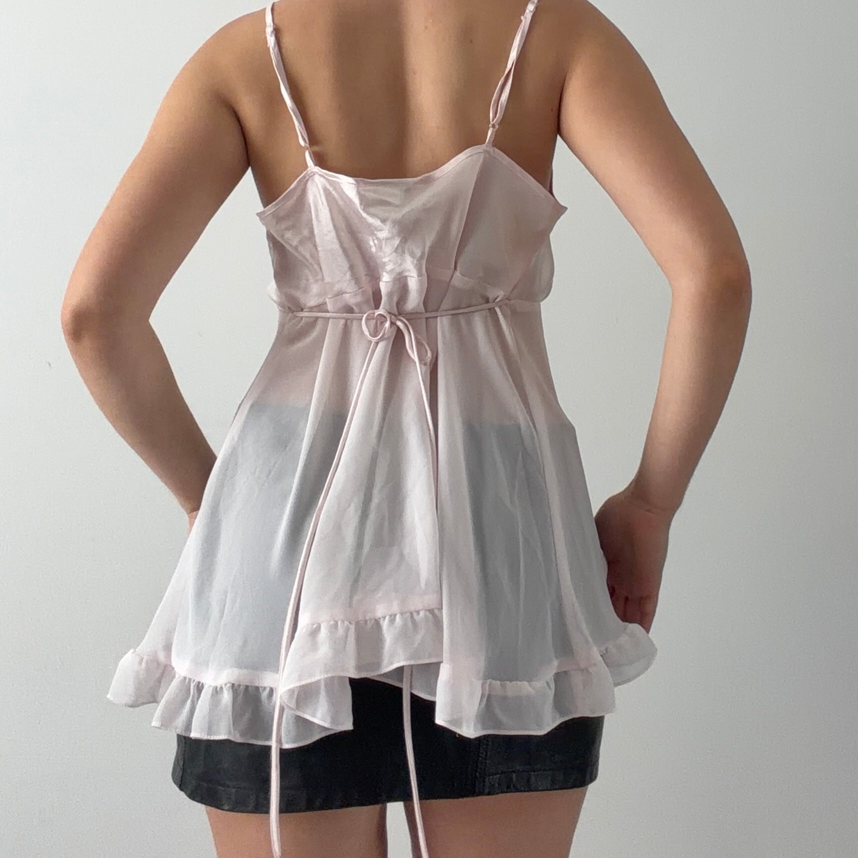 Dentelle Babydoll Ruffle Top | Made in USA | 12-14