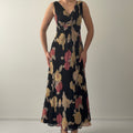 Donna Ricco Floral Midi Dress | Made in USA | 10-12