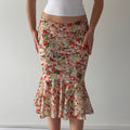 New York & Co Floral Midi Skirt | L