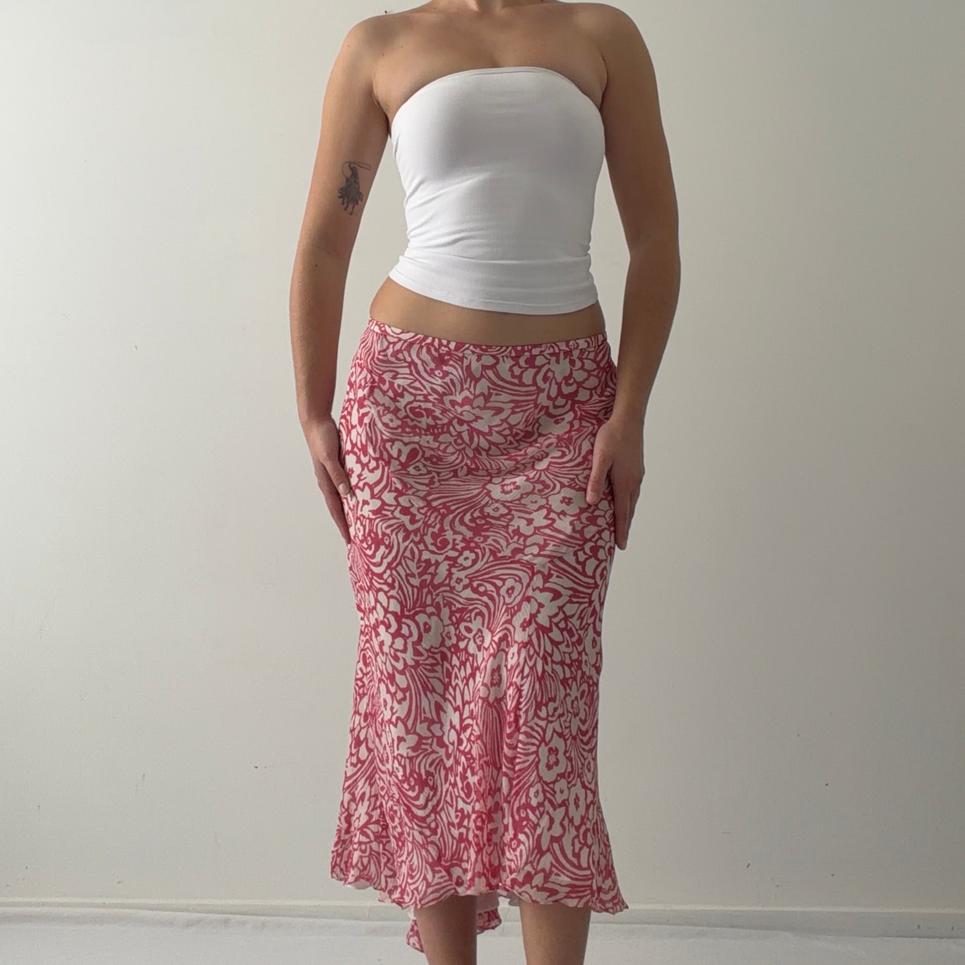 Jones New York Silk Midi Skirt | XXL