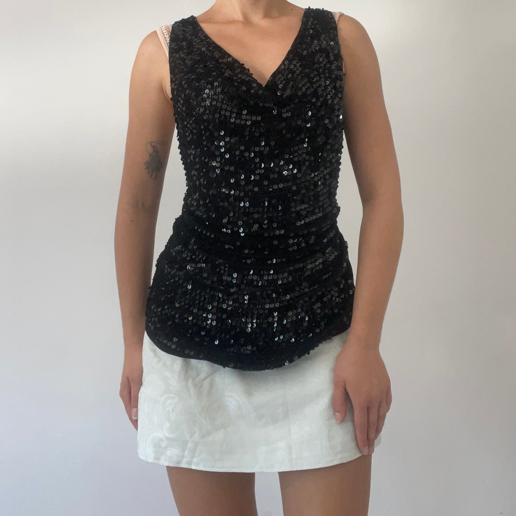 Max Crochet Sequin Top | L