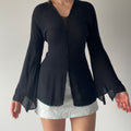 Max Studio Silk Bell Sleeve Top | M-L