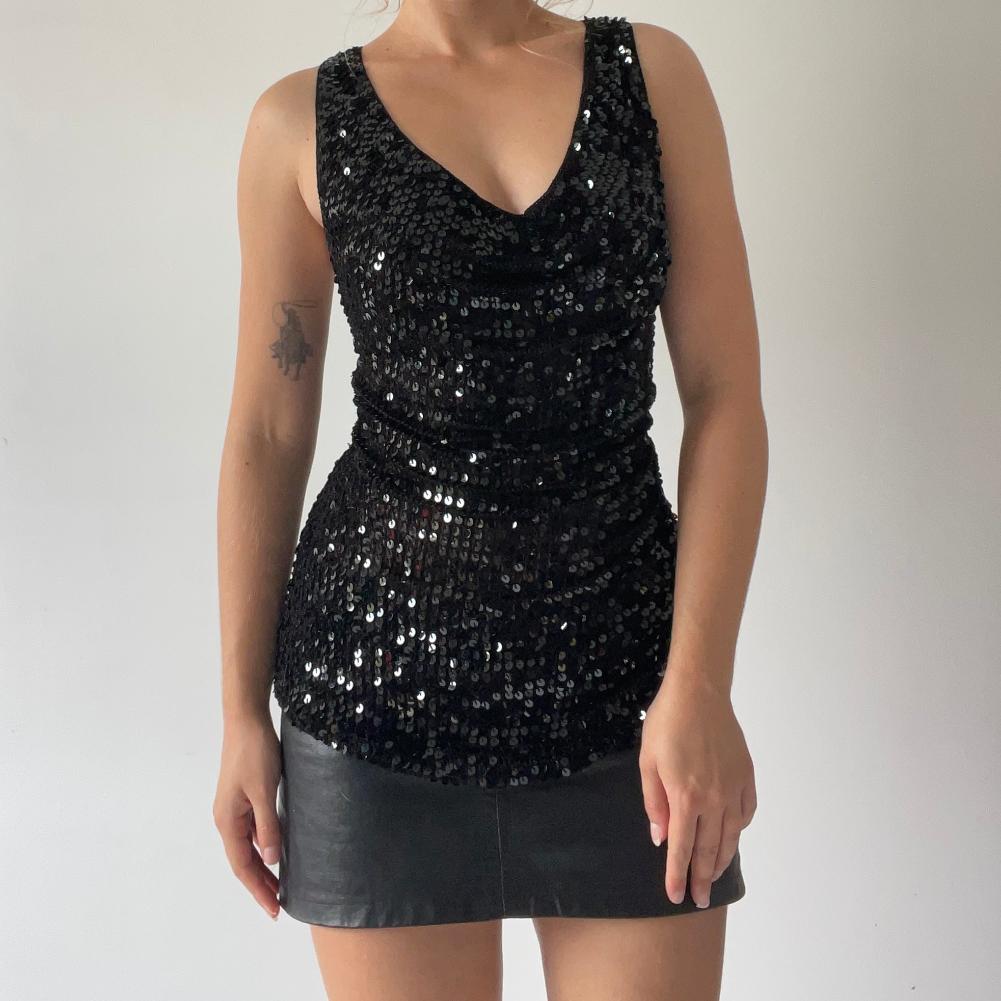 Max Crochet Sequin Top | L