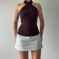 On Line Twist Halter Top | M