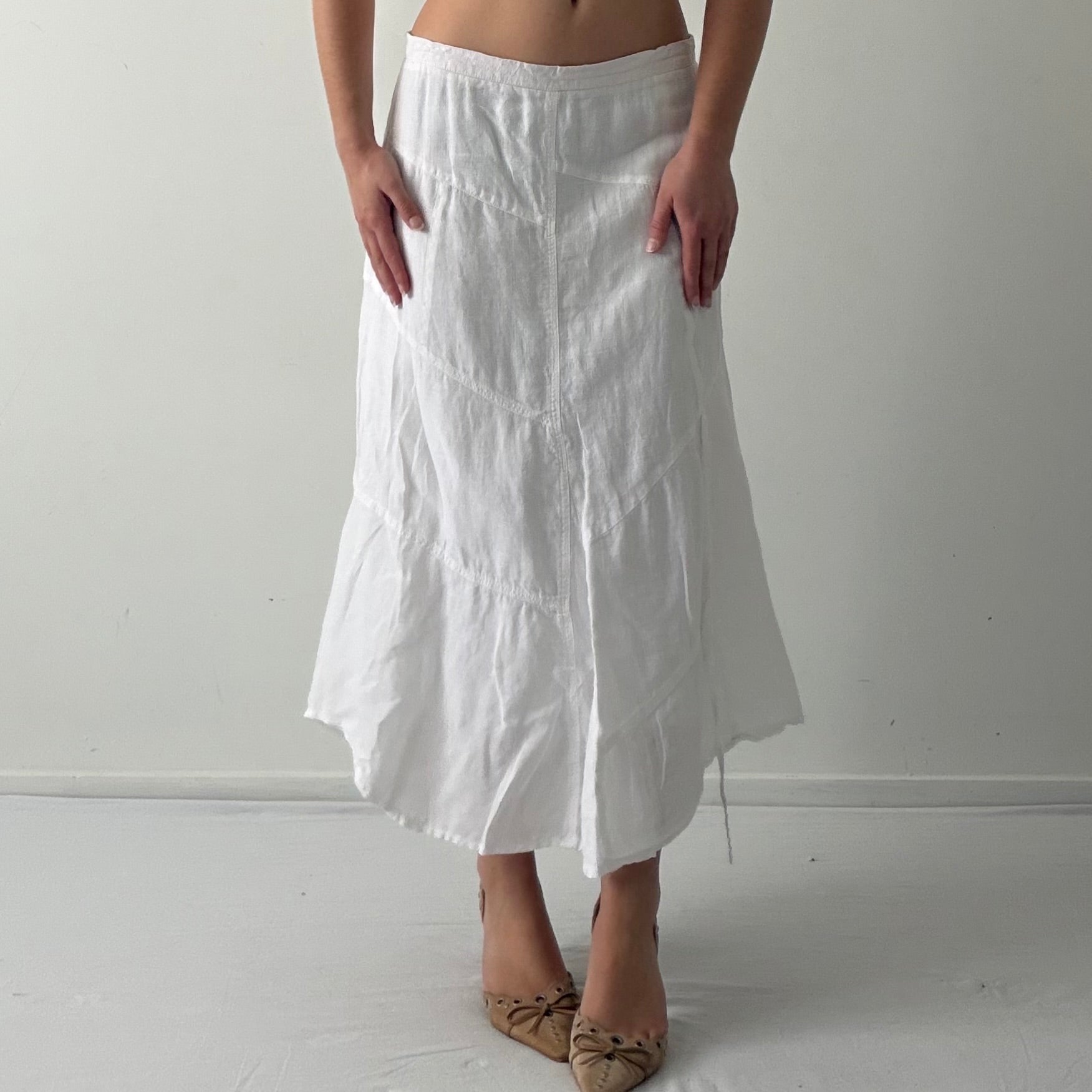 Fred Sabatier Linen Midi Skirt | M