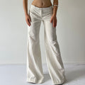 Pinstripe Low Rise Wide Flare Pants | 10-12