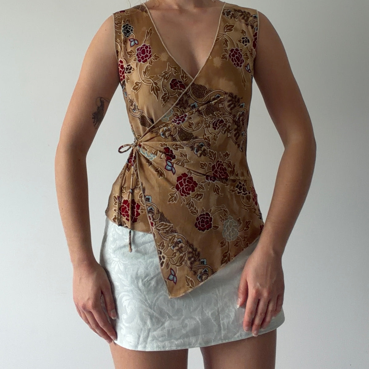 Wild Cat Asymmetric Wrap Top | S-M