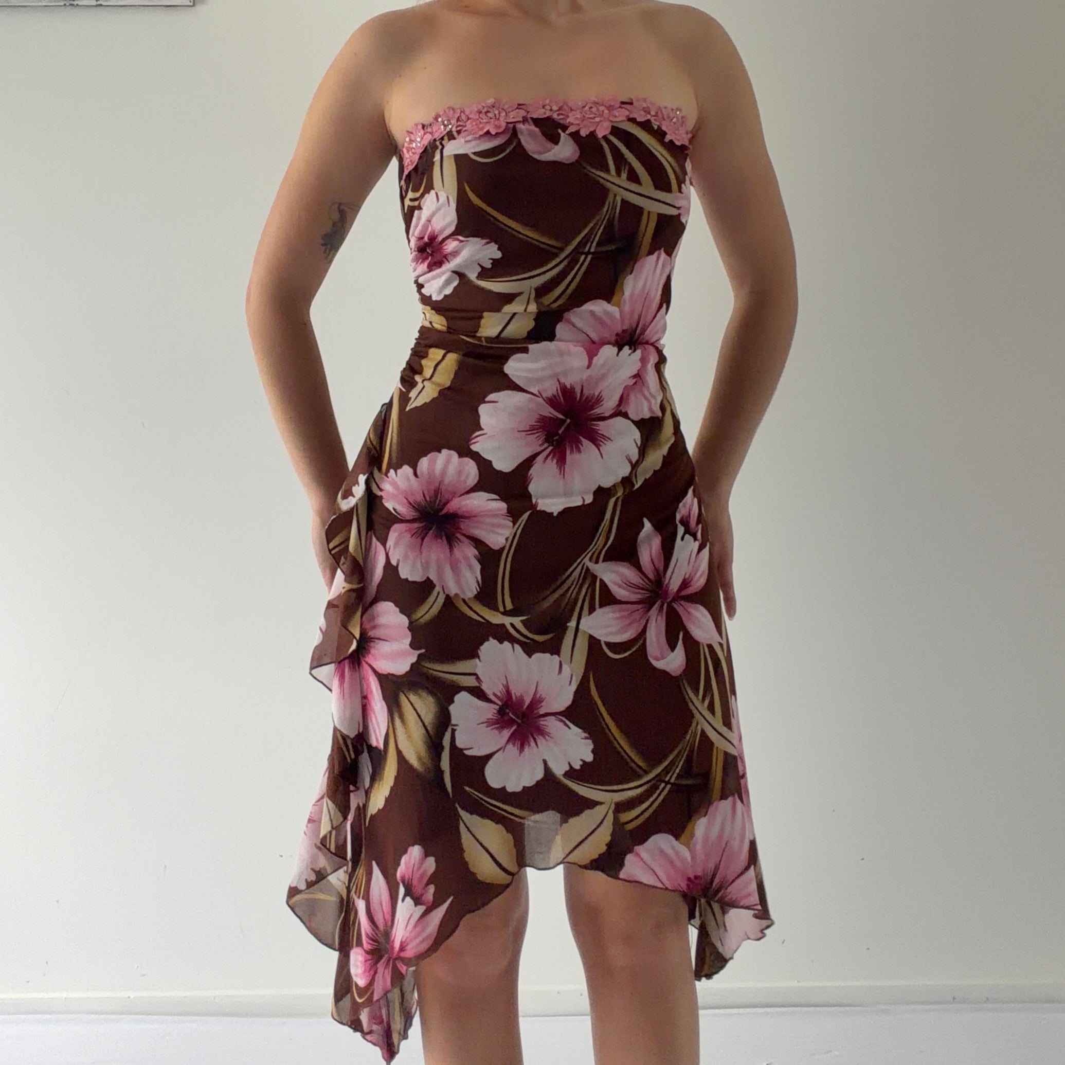 My Michelle Strapless Midi Dress | Made in USA | M