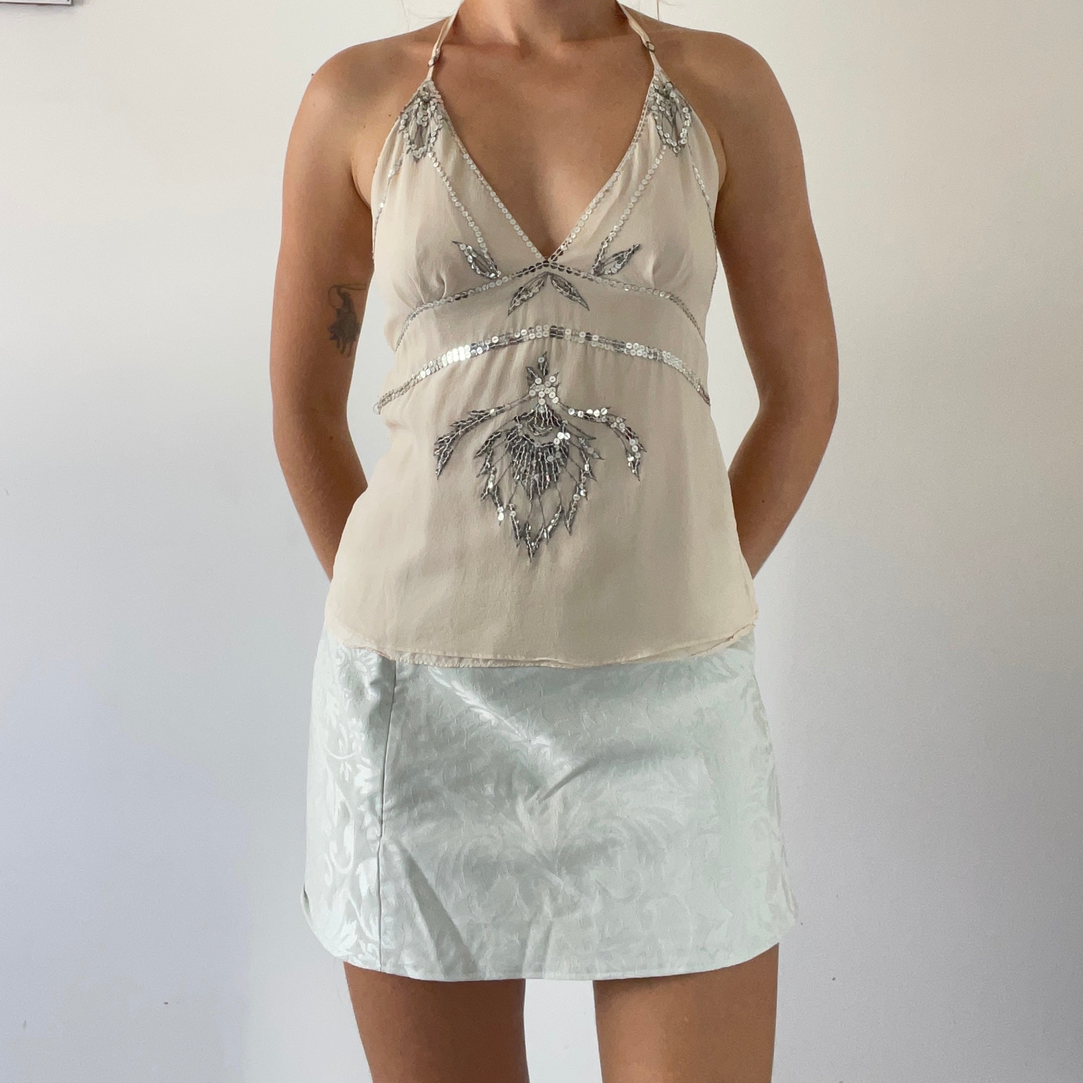 Elle Macpherson Silk Halter | M