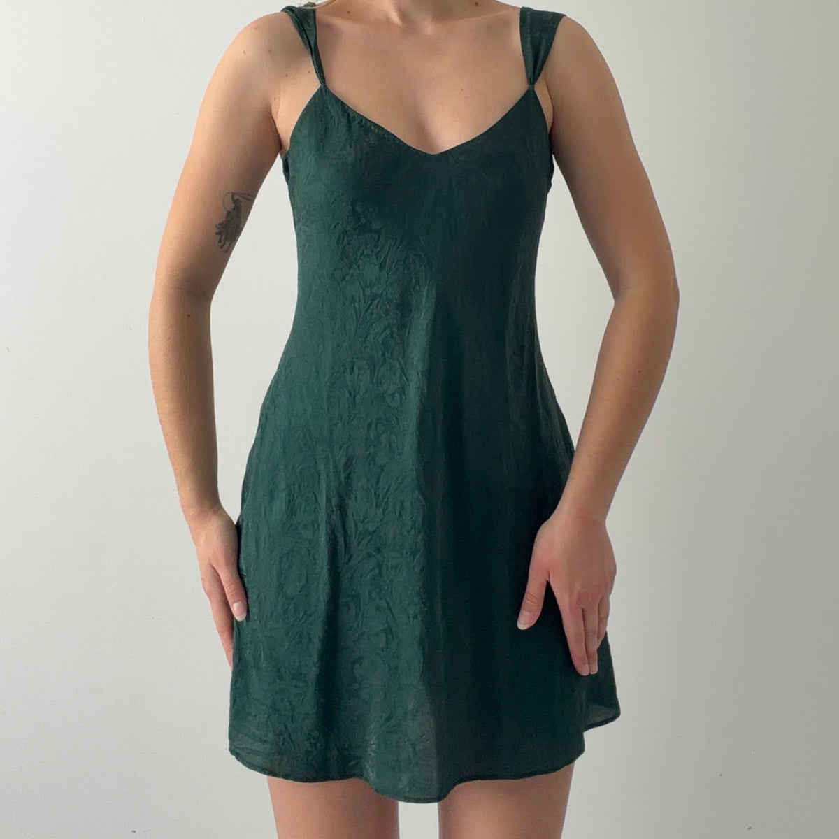 August Silk Mini Slip Dress | S